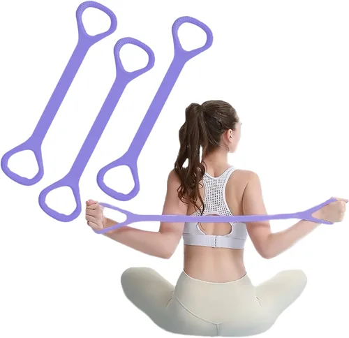 Vista 9 de Figure 8 Fitness Resistance Bands, Elastic Bands with Handles for Working Out,Arm Back Shoulder Training Elastic Ropes,Exercise Equipment for