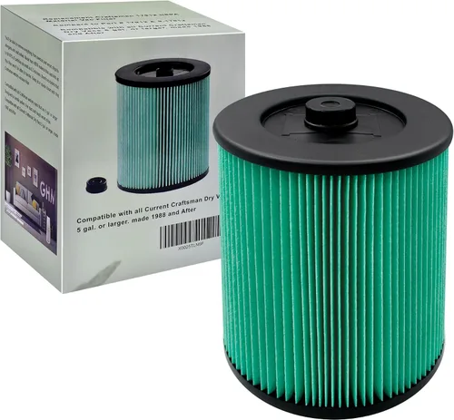 Vista 3 de Paquete de 2 filtros de repuesto para aspiradora 97457 VF6000 compatibles con Ridgid Shop Vac de 5 a 20 galones para aspiradoras húmedas/secas
