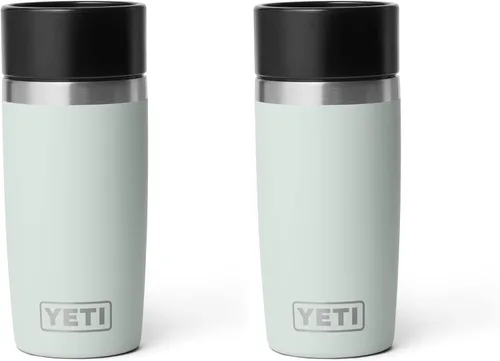 Vista 26 de YETI Rambler - Botella de viaje de 8 onzas, acero inoxidable, aislada al vacío con tapa a prueba de fugas, color negro