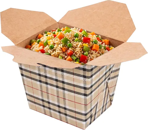 Vista 19 de Restaurantware Cajas chinas para llevar, paquete de 200 unidades, 8 onzas, resistentes a la grasa, recipientes de comida para llevar, desechables