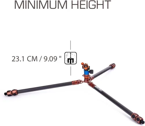 Vista 7 de 3 Legged Thing Pro Range 2.0 Winston 2.0 Kit de sistema de trípode de fibra de carbono – Trípode ajustable para cámara con 3 patas desmontables