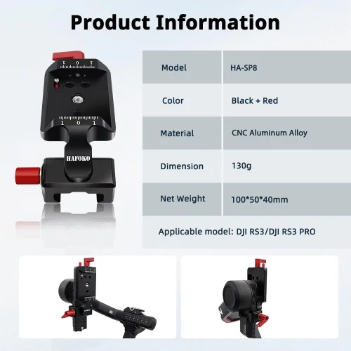 Vista 6 de Soporte vertical RS3, solución de placa de cámara cardán vertical compatible con DJI Ronin S3/Ronin S3 PRO para cámara YouTube Tiktok Video Disparo