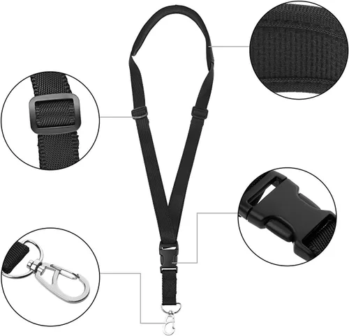 Vista 3 de Correa acolchada para el cuello ajustable y desmontable para mando a distancia para DJI Drone Phantom 3 4 Pro Inspire 1 (negro)