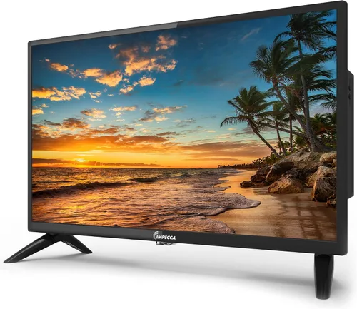 Vista 2 de Impecca 24 pulgadas TV HD 720p LED HDMI USB VGA monitor de pantalla pequeña para el hogar, cocina, caravana u oficina, altavoces estéreo, montaje