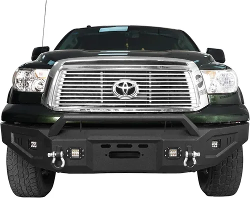 Vista 3 de Tundra parachoques delantero con placa de cabrestante para camioneta Toyota Tundra 2007 2008 2009 2010 2011 2012 2013