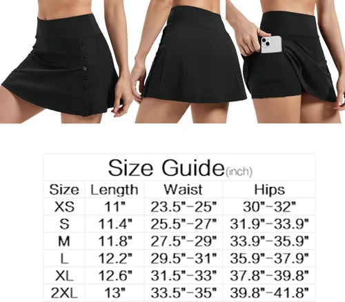 Vista 2 de Blaosn Faldas atléticas para mujer, gimnasio, yoga, entrenamiento, golf, tenis, falda pantalón de cintura alta con bolsillos, ropa bonita de verano