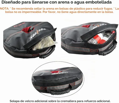 Vista 2 de MaxxMMA bolsa de entrenamiento de peso funcional con doble extremo y ancla (sin relleno) - Bolsa de boxeo para entrenamiento de boxeo, artes