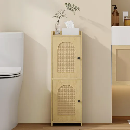 Vista 11 de Hzuaneri Gabinete de almacenamiento del cuarto de baño, pequeño gabinete Blanco