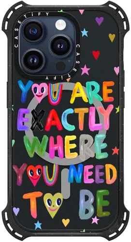 Vista 21 de CASETiFY - Funda para iPhone 15 Pro, compatible con MagSafe A prueba de golpes 21.3 pies 6x protección contra caídas de grado militar Black