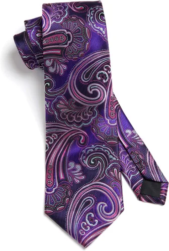 Vista 68 de HISDERN Corbatas para hombre, corbata de cachemira y bolsillo cuadrado tejido clásico floral para hombre, corbata de fiesta de boda