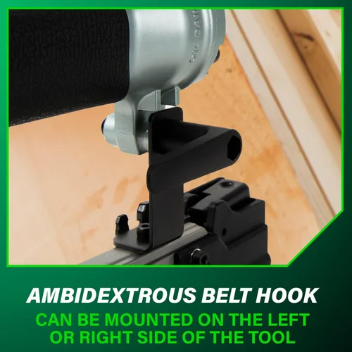 Vista 6 de Metabo HPT Clavadora Pro Brad, clavadora neumática de acabado profesional preferida por profesionales para trabajos de molduras, construcción