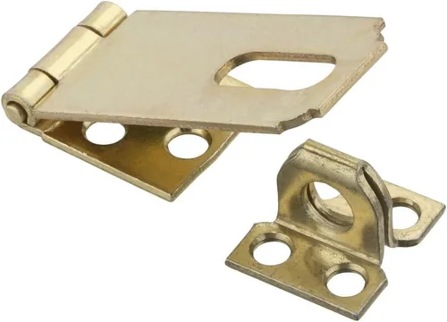 Vista 5 de National Hardware N102-053 V30 Cerrojo de seguridad en latón, 1-3/4" Los tornillos ocultos resisten la manipulación cuando están cerrados; cerrojo