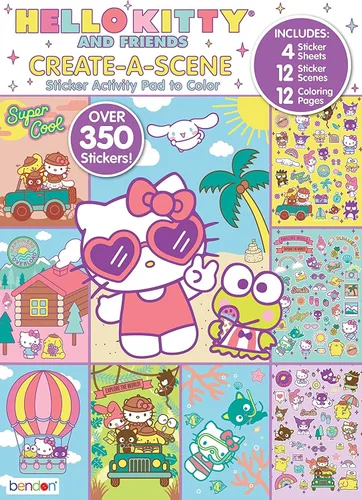 Vista 3 de Libros de actividades con calcomanías para niñas, paquete con 2 blocs de calcomanías con más de 400 calcomanías con princesas de Disney y Hello
