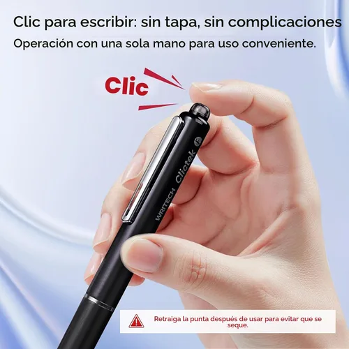 Vista 2 de WRITECH Clictek Pluma estilográfica retráctil: cartuchos de tinta negra