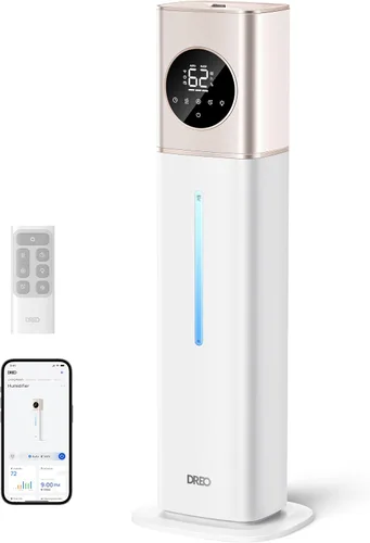 Vista 9 de DREO HM735S - Humidificador inteligente de 11 L, habitación grande, 700 pies cuadrados, humidificadores de aire de niebla fría 100H para dormitorio