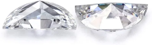Vista 3 de Mois Moissanita suelta de 6 quilates, diamante de moissanita incoloro, claridad VVS1, piedras preciosas brillantes de corte de media luna para hacer