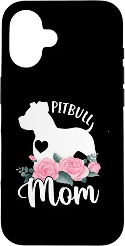 Vista 32 de Pitbull Mom Pitbulls Dog Cooler Saying Case for iPhone 17
