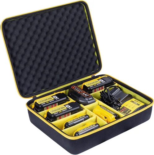 Vista 2 de khanka Estuche de almacenamiento duro de repuesto para batería Dewalt 12v/20v/60v Max XR y cargador/Dewalt DCS354B/DCS356B ATOMIC 20V Max sin