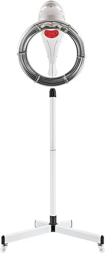 Vista 8 de YIYIBYUS Secador de pelo de pie, procesador profesional giratorio orbitante para teñir el cabello, tratamiento con aceite, secado de cabello, Gris