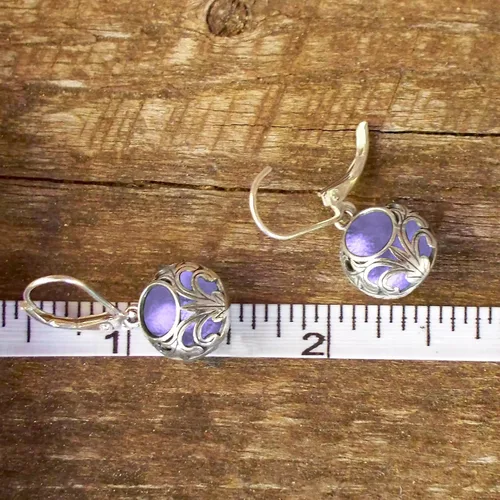 Vista 60 de Bottled Up Designs Aretes de encaje vintage hechos a mano, plata esterlina, ecológicos, fabricados en Estados Unidos, regalos de cumpleaños, día