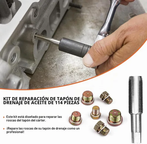 Vista 3 de Luney Kit de reparación de tapón de drenaje de cárter de aceite M13/15/17