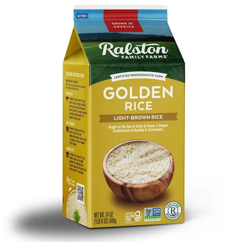 Vista 2 de Ralston Family Farms Arroz dorado, caja de 24 onzas: paquete de 6, cultivado en Estados Unidos, sin OMG, naturalmente sin gluten