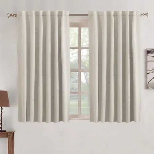 Vista 100 de Turquoize Cortinas Opacas con Aislamiento Térmico Paneles de Tratamiento de Ventanas con Bolsillo para Barra Paneles de Ventana para Ventanas