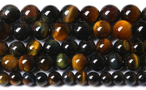 Vista 258 de 100 cuentas de piedra multicolor natural de 0.236 pulgadas (0.236 in), cuentas espaciadoras sueltas redondas para hacer pulseras, collares, aretes