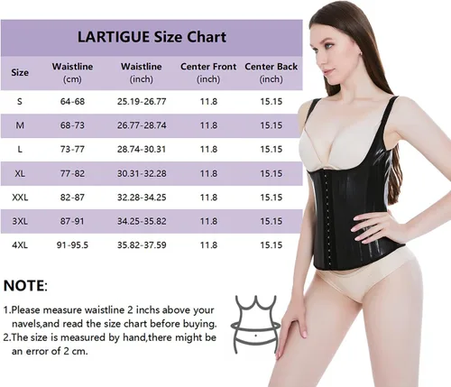 Vista 3 de Entrenador de cintura de látex para mujer, corsé de entrenamiento deportivo bajo el busto, faja moldeadora de reloj de arena