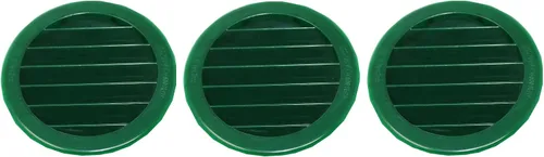 Vista 30 de 2.5 "rejilla redonda de plástico Soffit rejilla de ventilación de aire para reptiles cubierta (6, blanco)