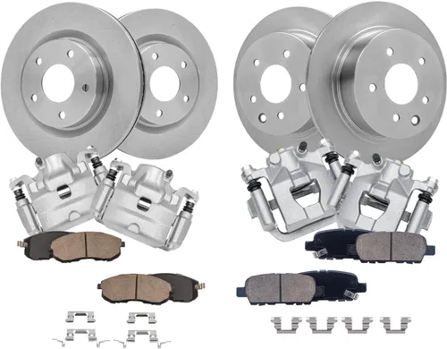 Vista 93 de Detroit Axle - Rotores de freno para Chrysler 200 2015 2016 2017, Rotores de freno de disco de reemplazo: 12.01" pulgadas delantero y 10.95