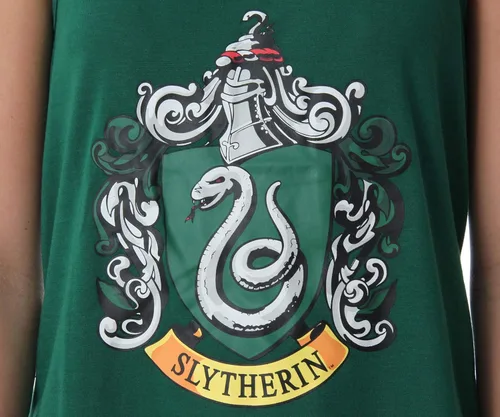 Vista 4 de Harry Potter Hogwarts House Crest - Conjunto de pijama para mujer con espalda cruzada y pantalones cortos