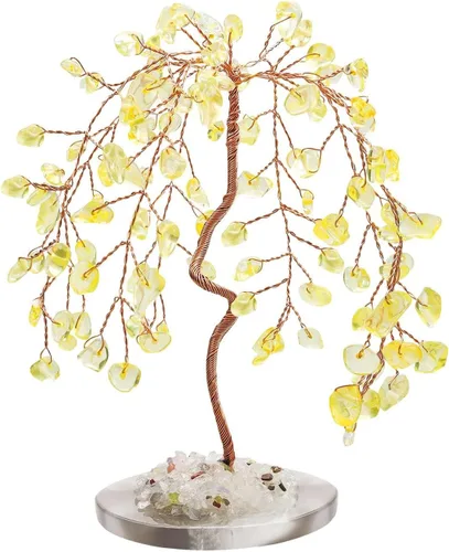 Vista 7 de LAIDANLA Árbol de cristal curativo natural de amatista, base de ágata de dinero Reiki, alambre de cobre, vida Feng Shui, energía para el hogar