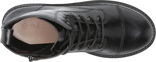 Vista 5 de The Drop Sparta - Botas de combate con cordones y suela gruesa para mujer
