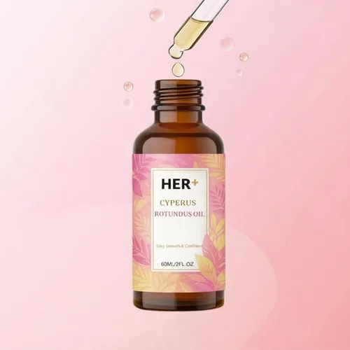 Vista 6 de Her+ Cyperus Rotundus Oil, suero de depilación de 2.0 fl oz, aceite de depilación, hidratante y calmante para una piel de aspecto suave con menta