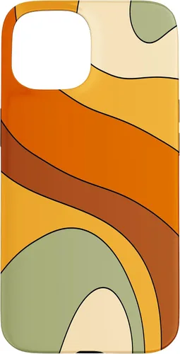 Vista 6 de Retro Liquid Swirl Rainbow 70s Aesthetic Boho Burnt Orange Case for iPhone 17