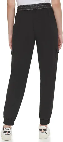 Vista 4 de Karl Lagerfeld Paris Pantalones deportivos esenciales para el día a día para mujer
