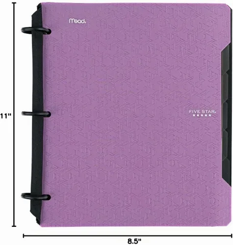 Vista 9 de Five Star Flex - Cuaderno recargable + aplicación de estudio, papel rayado universitario y carpeta de anillos TechLock de 1-1/2 pulgadas