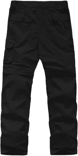 Vista 2 de Pantalones cargo para niños, estilo casual, secado rápido, impermeables, para senderismo, escalada, convertibles