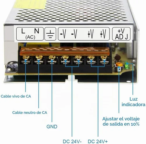 Vista 5 de SHNITPWR DC 24V 5A Fuente de alimentación conmutada 120W AC/DC adaptador