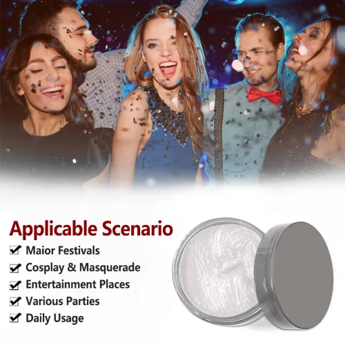 Vista 7 de Pomadas de cera de color blanco para el cabello, 4.23 onzas, material de cera natural para colorear el cabello, desechable, arcillas cenizas
