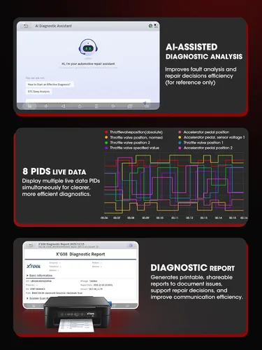 Vista 7 de XTOOL D7 Escáner OBD2 Herramienta de escaneo bidireccional, escáner 2025 para automóvil, FCA Autoauth, CANFD/DoIP, más de 36 reseteos, pruebas