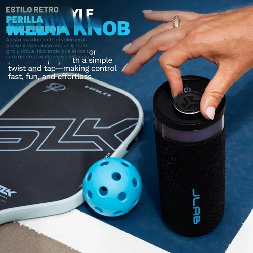 Vista 8 de JLab Go Party - Altavoz Bluetooth portátil, color negro medianoche, 10 vatios de potencia, más de 16 horas de reproducción, impermeabilización IP56