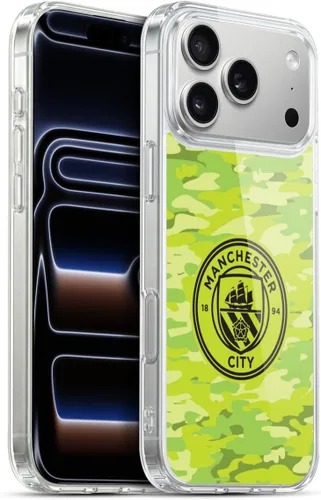 Vista 207 de Head Case Designs Funda de gel con licencia oficial del Manchester City Man City FC Blue Moon Badge Camou [protección de grado militar] compatible