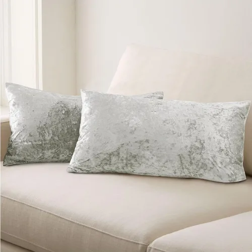 Vista 12 de Home Soft Things Funda de almohada decorativa de terciopelo triturado, 4 piezas, aguacate, 20 x 20 pulgadas, funda cuadrada de acento suave