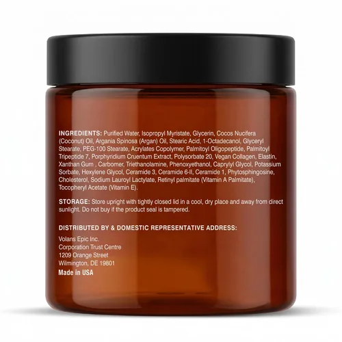 Vista 10 de MAJESTIC PURE Mantequilla corporal de aceite de argán batido para mujeres y hombres, con ceramidas, vitamina E y A y colágeno vegano, para la piel