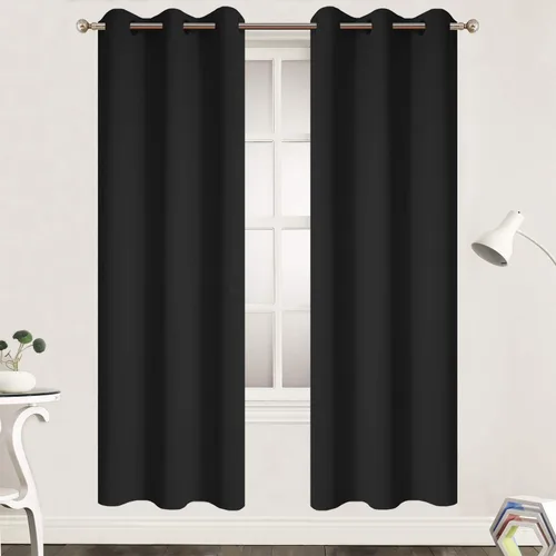 Vista 53 de Yakamok Cortinas opacas para dormitorio, aislamiento térmico, cortinas de oscurecimiento de habitación para sala de estar, juego de 2 paneles