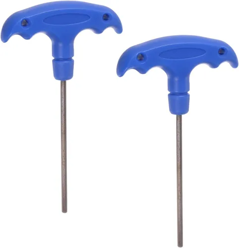 Vista 7 de HARFINGTON 2 unids H2 T-Handle Llave hexagonal Llave 0.079 in S2 Acero T-Key Hexágono Interior Herramienta de reparación