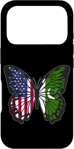 Vista 30 de Pakistani Roots USA Pakistan Mix Butterfly Pakistan Heritage Case for iPhone 17