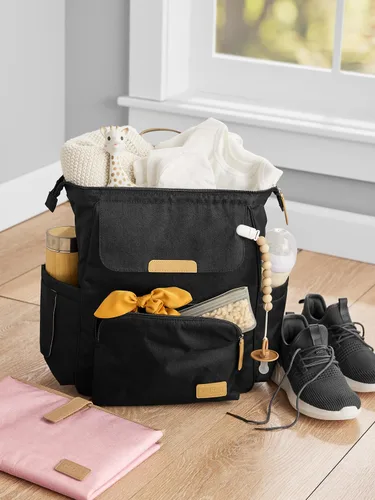 Vista 8 de Simple Joys by Carter's Baby Everyday - Mochila para pañales, color negro, talla única